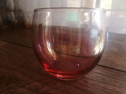 Pink vintage glass
