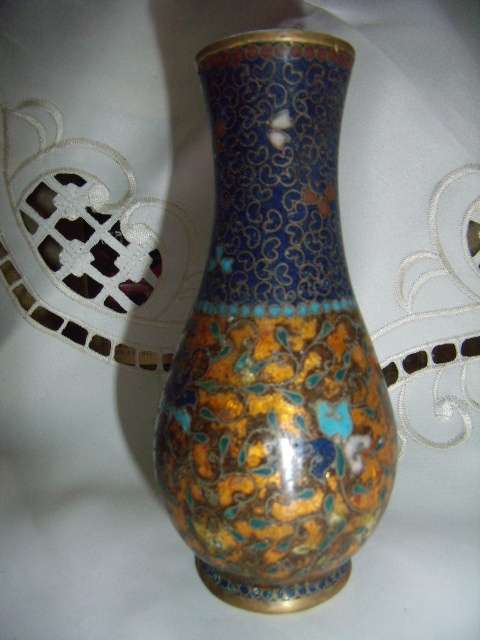 Cloisonne - Enamel Vase - Luster Flecks
