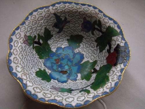 Cloisonne Scalloped Open Bowl