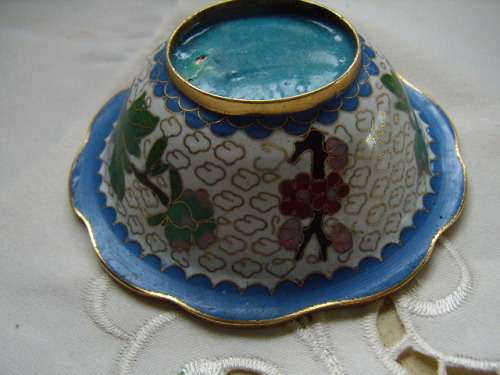 Cloisonne Scalloped Open Bowl