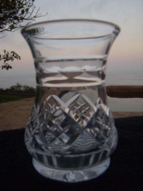 Crystal Dressing Table Vase 8cm Tall Excellent Condition STUNNING Piece!
