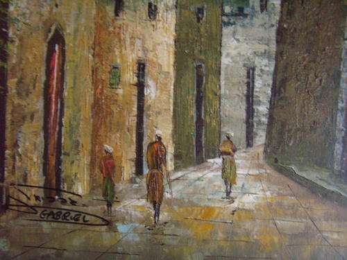 Original Oil Painting by Gabriel Framed 730cm H x 590cm W Nice BIG Piece