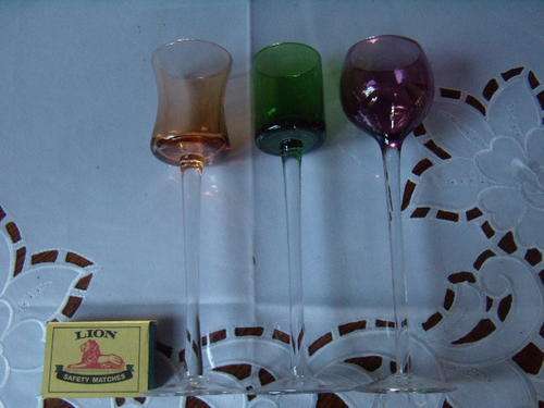 17cm Tall, Slender  Oil Candle Vases - Three differnt Styles and Colours