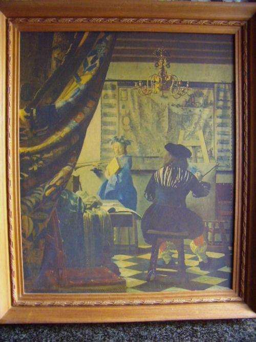 Stunning Print with Solid Wooden Frame- BIG 70cm x 61cm - Delightful Vintage Print