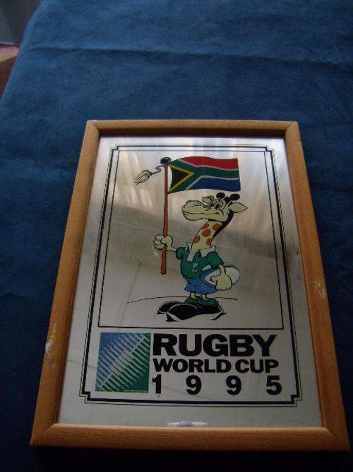 Framed Mirror - Rugby World Cup 1995 ***280mm x 200mm***