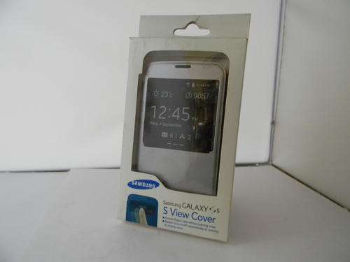 *** ORIGINAL DESIGN SAMSUNG GALAXY S5 S VIEW COVER *** SILVER GREY