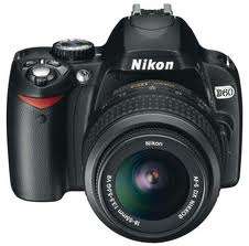 Nikon D60 with Nikkor 18 - 55mm lens with Spare battery and SD Card