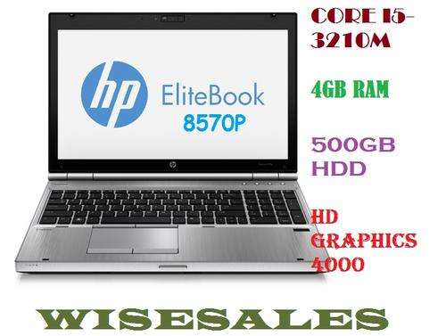 HP ELITEBOOK 8570P, CORE I5-3210M @2.50GHz ,4GB RAM,500GB HDD, PLATINUIM