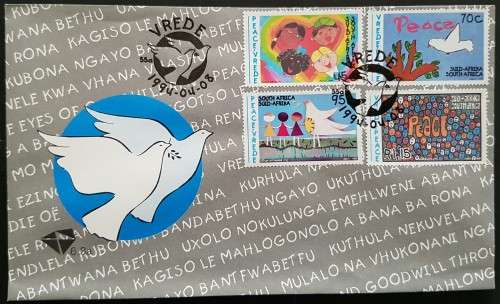 South Africa First Day Cover for Peace, 1994