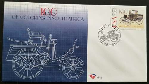 South Africa First Day Cover for 100 years of motoring, 1997