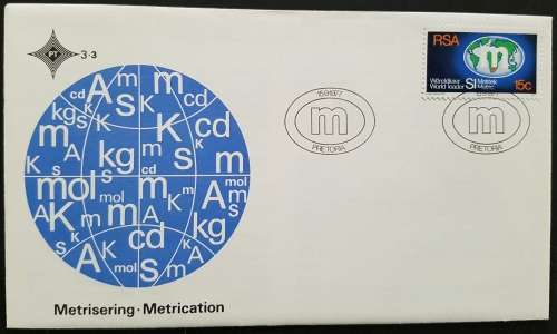 South Africa First Day Cover for Metrication, 1977
