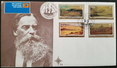 FDC from South Africa celebrating Thomas Baines, 1975