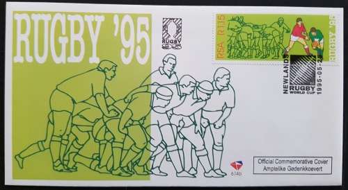 FDC from South Africa for 1995 Rugby World Cup