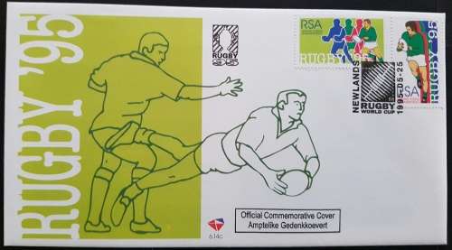 FDC from South Africa for 1995 Rugby World Cup