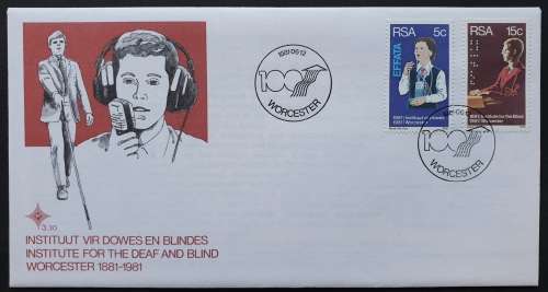 South African first day cover for the Institute for the Deaf and Blind in Worcester, 1981