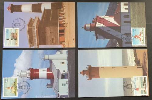 South Africa Maxi cards, 1988, Lighthouses