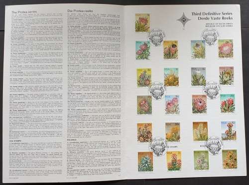 South Africa postage stamps, 3rd Definitive series, proteas, 1977