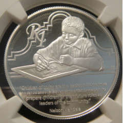 2014 Protea Silver R1: Nelson Mandela (Education) : NGC graded a PERFECT PF70 Ultra Cameo
