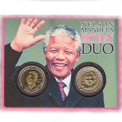 Mandela Birthday Duo Five Rand - R5 2008, 2018 Uncirculated MS63-MS70 Potential