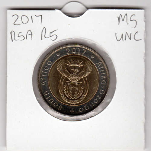 O R Tambo Centenary Five Rand - R5 2017 - Uncirculated In 2 x 2 Coin Flip