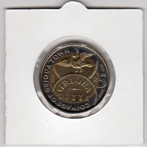 Griqua Town 200 Years Five Rand - R5 2015 - Uncirculated In 2 x 2 Coin Flip