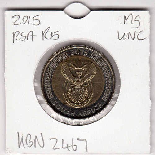 Griqua Town 200 Years Five Rand - R5 2015 - Uncirculated In 2 x 2 Coin Flip