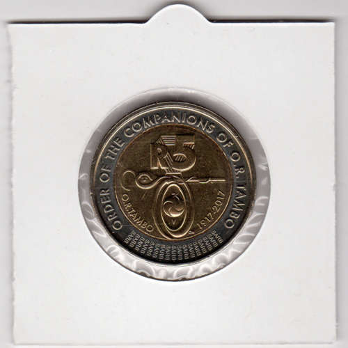 O R Tambo Centenary Five Rand - R5 2017 - Uncirculated In 2 x 2 Coin Flip