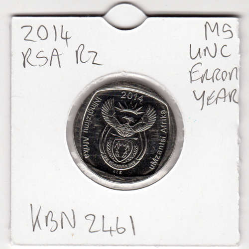 Union Building 100 Years ***ERROR YEAR" Two Rand - R2 2014 - UNC In 2 x 2 Coin Flip