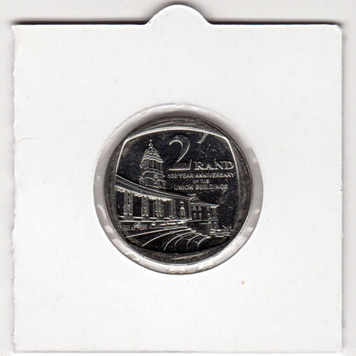 Union Building 100 Years ***ERROR YEAR" Two Rand - R2 2014 - UNC In 2 x 2 Coin Flip
