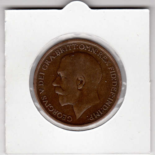 1912 UK - 1 Penny - 1D - In 2 x 2 Coin Flip