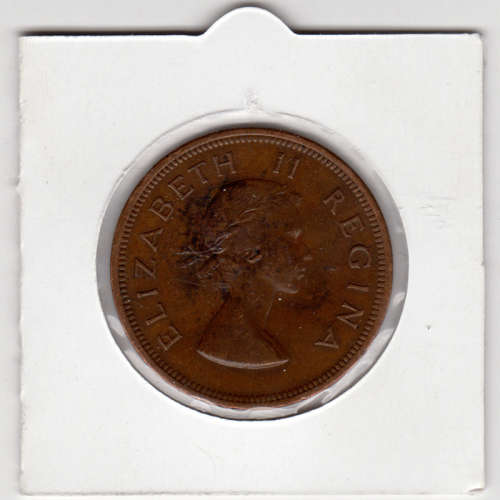 1959 Union Of South Africa - 1 Penny - 1D - In 2 x 2 Coin Flip