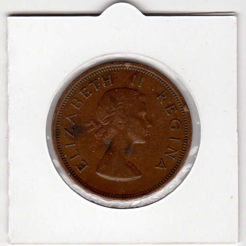 1960 Union Of South Africa - 1 Penny - 1D - In 2 x 2 Coin Flip