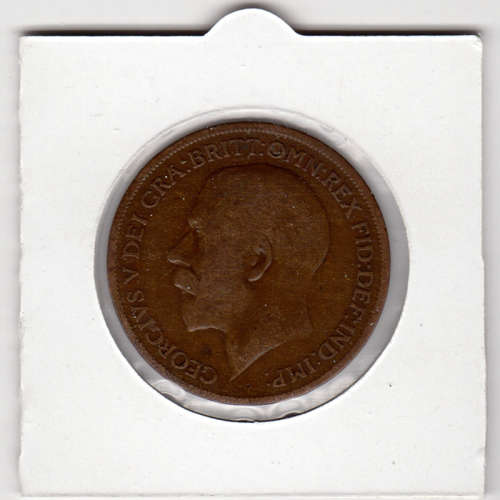 1921 UK - 1 Penny - 1D - In 2 x 2 Coin Flip
