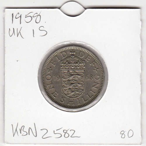 1958 UK - 1 Shilling - 1S - In 2 x 2 Coin Flip