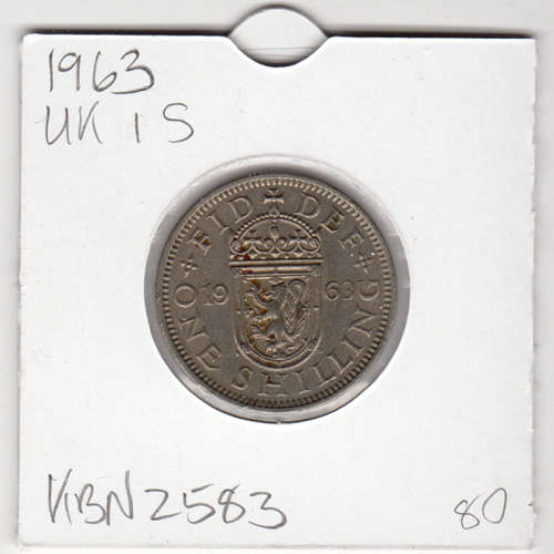 1963 UK - 1 Shilling - 1S - In 2 x 2 Coin Flip