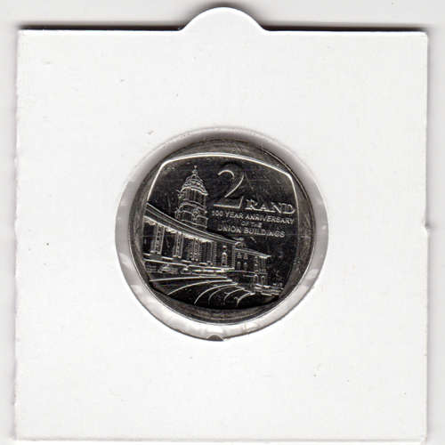 Union Building 100 Years ***ERROR YEAR" Two Rand - R2 2014 - UNC In 2 x 2 Coin Flip