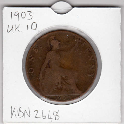 1903 UK - 1 Penny - 1D - In 2 x 2 Coin Flip