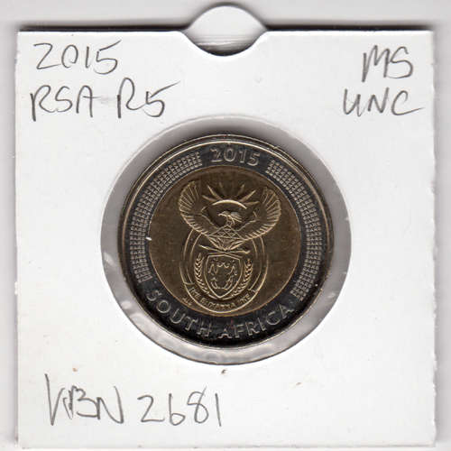 Griqua Town 200 Years Five Rand - R5 2015 - Uncirculated In 2 x 2 Coin Flip