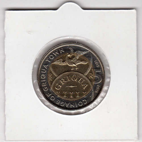 Griqua Town 200 Years Five Rand - R5 2015 - Uncirculated In 2 x 2 Coin Flip
