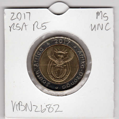 O R Tambo Centenary Five Rand - R5 2017 - Uncirculated In 2 x 2 Coin Flip