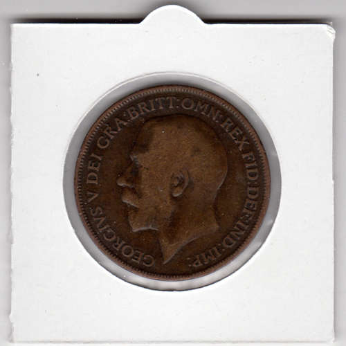 1918 UK - 1 Penny - 1D - In 2 x 2 Coin Flip