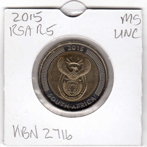 Griqua Town 200 Years Five Rand - R5 2015 - Uncirculated In 2 x 2 Coin Flip