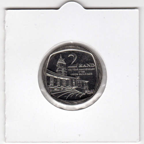 Union Building 100 Years ***ERROR YEAR" Two Rand - R2 2014 - UNC In 2 x 2 Coin Flip