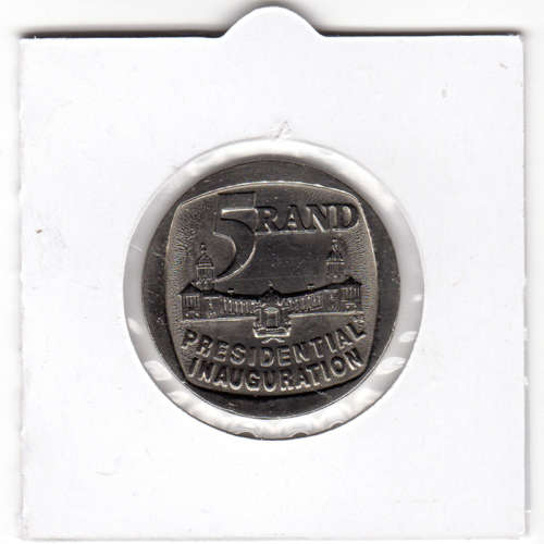 Nelson Mandela Inauguration Five Rand - R5 1994 - Uncirculated In 2 x 2 Coin Flip