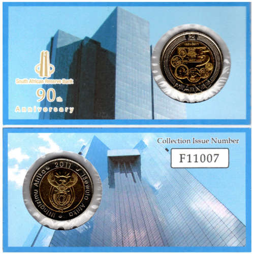 Reserve Bank 90 Years Anniversary Five Rand Coin Flip - R5 2011 MS63-MS70 Potential