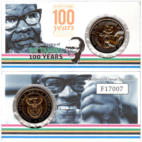 O.R. Tambo Centenary Five Rand Coin Flip - R5 2017 MS63-MS70 Potential