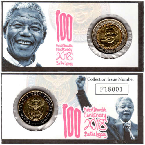 Mandela Centenary Five Rand Coin Flip - R5 2018 MS63-MS70 Potential