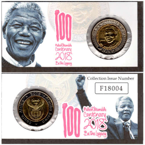 Mandela Centenary Five Rand Coin Flip - R5 2018 MS63-MS70 Potential