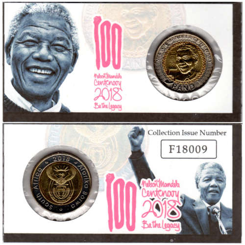 Mandela Centenary Five Rand Coin Flip - R5 2018 MS63-MS70 Potential