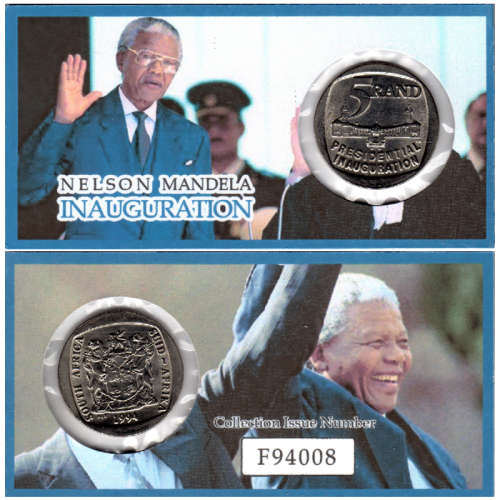 Nelson Mandela Inauguration Five Rand Coin Flip - R5 1994 MS60-MS70 Potential